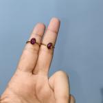 Custom Initial Resin Ring | Anti Tarnish Preserved Rose Ring for Women